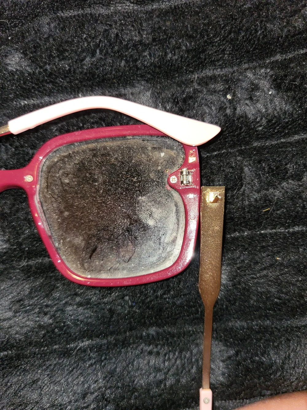 Louis Vuitton Women's Square Sunglasses in Burgundy